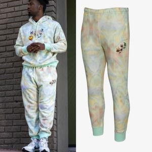NWT Nike Joggers Mens Sportswear Club Fleece Tie Dye sweatpants mint green small